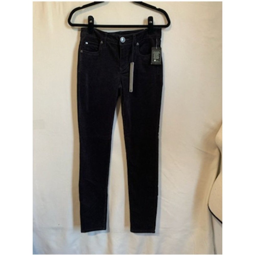 Kut From The Kloth Corduroy Pants Women's 2 Diana Skinny Black 25x30 NWT